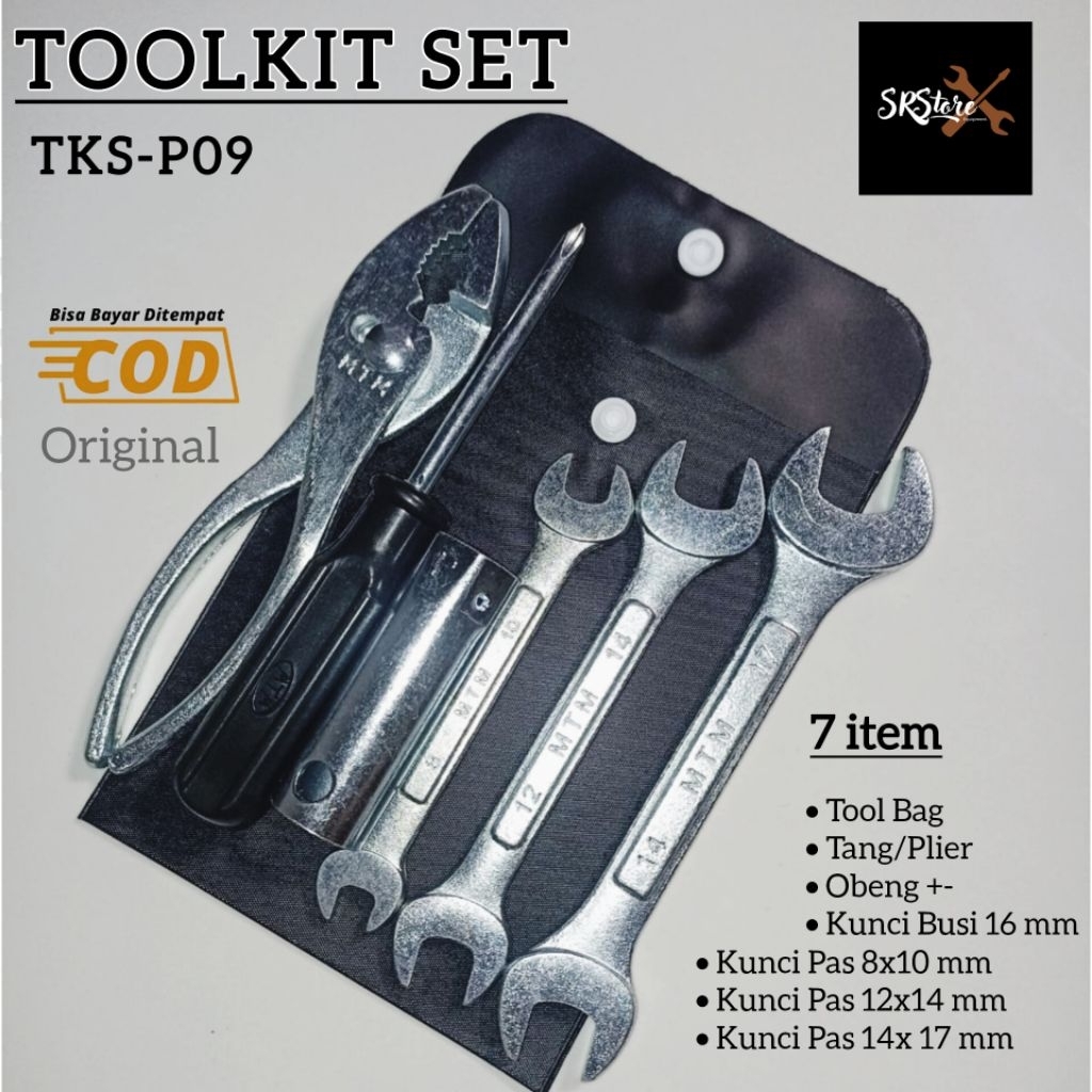 Toolkit motor set/kunci motor lengkap bebek dan matic /kunci busi /kunci pas/tang/obeng/