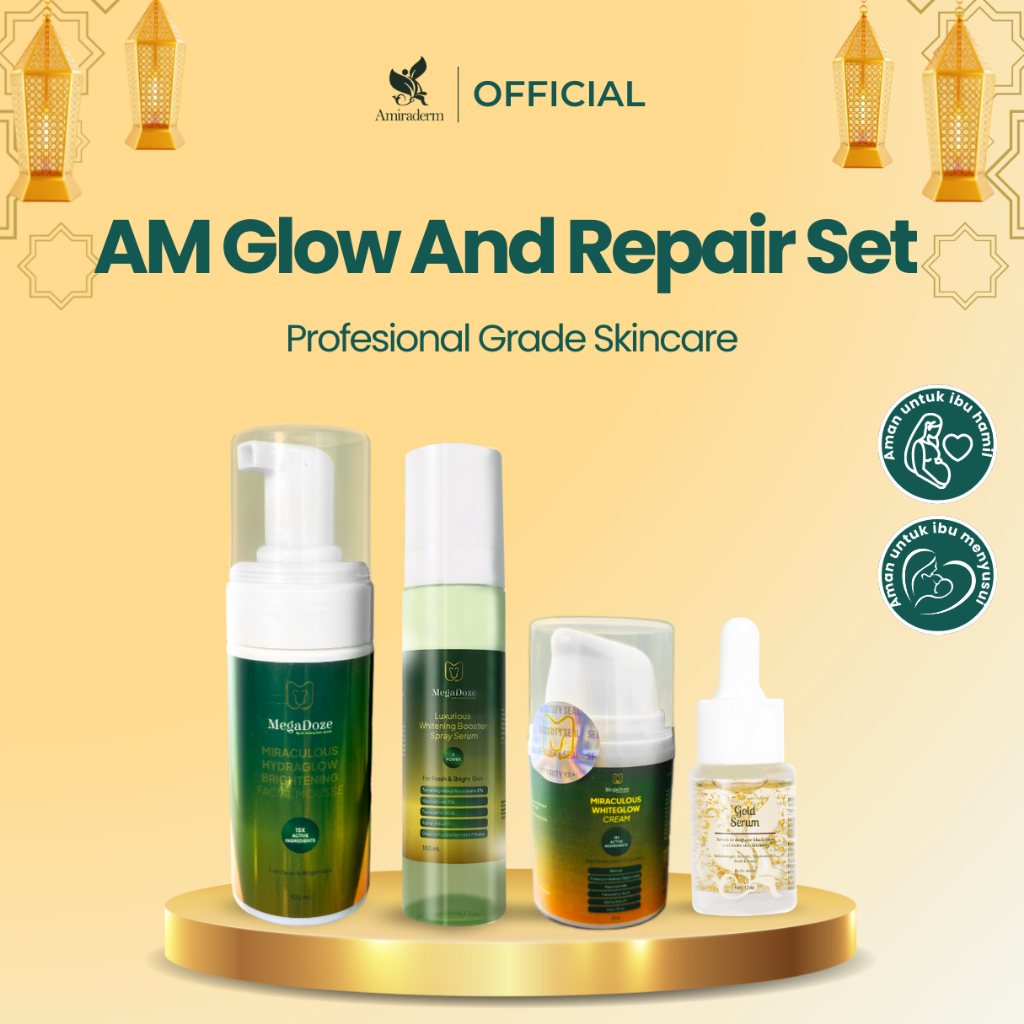 MegaaDoze AM Glow And Repair Set - Professional Grade Skincare