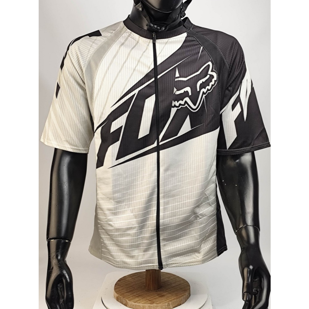 Fox Racing Livewire White Original Jersey Sepeda Roadbike Jersey MTB Gowes