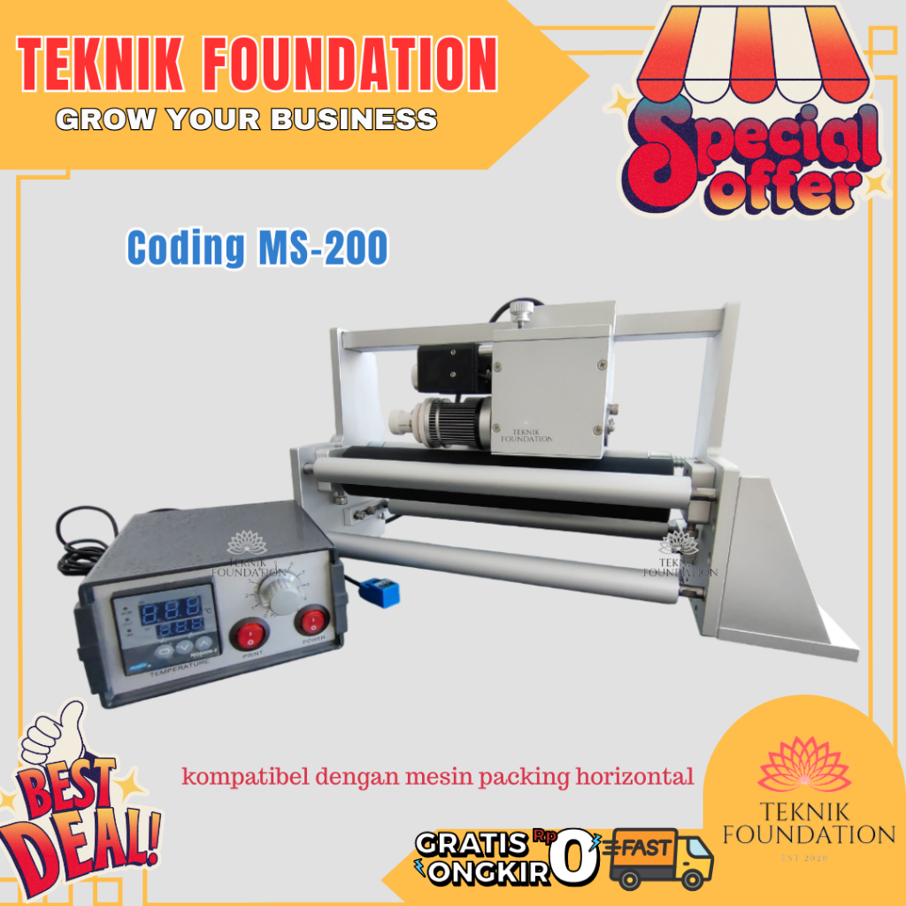 Mesin Coding Cetak Expired MS-200/Mesin Cetak kadaluarsa MS-200 Horizontal Packaging