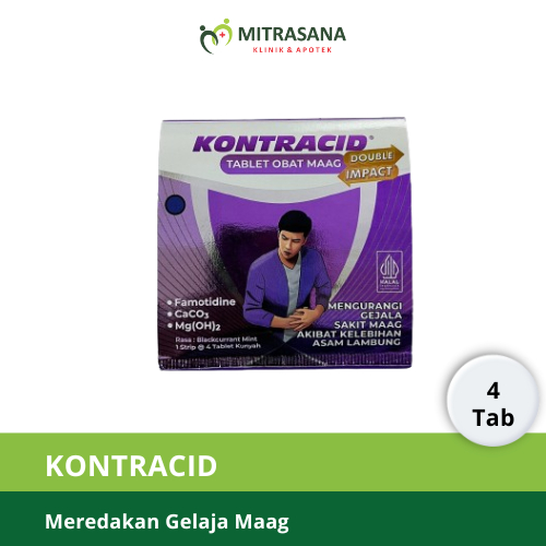 Kontracid 4 Tablet - Obat Maag Asam Lambung Gerd