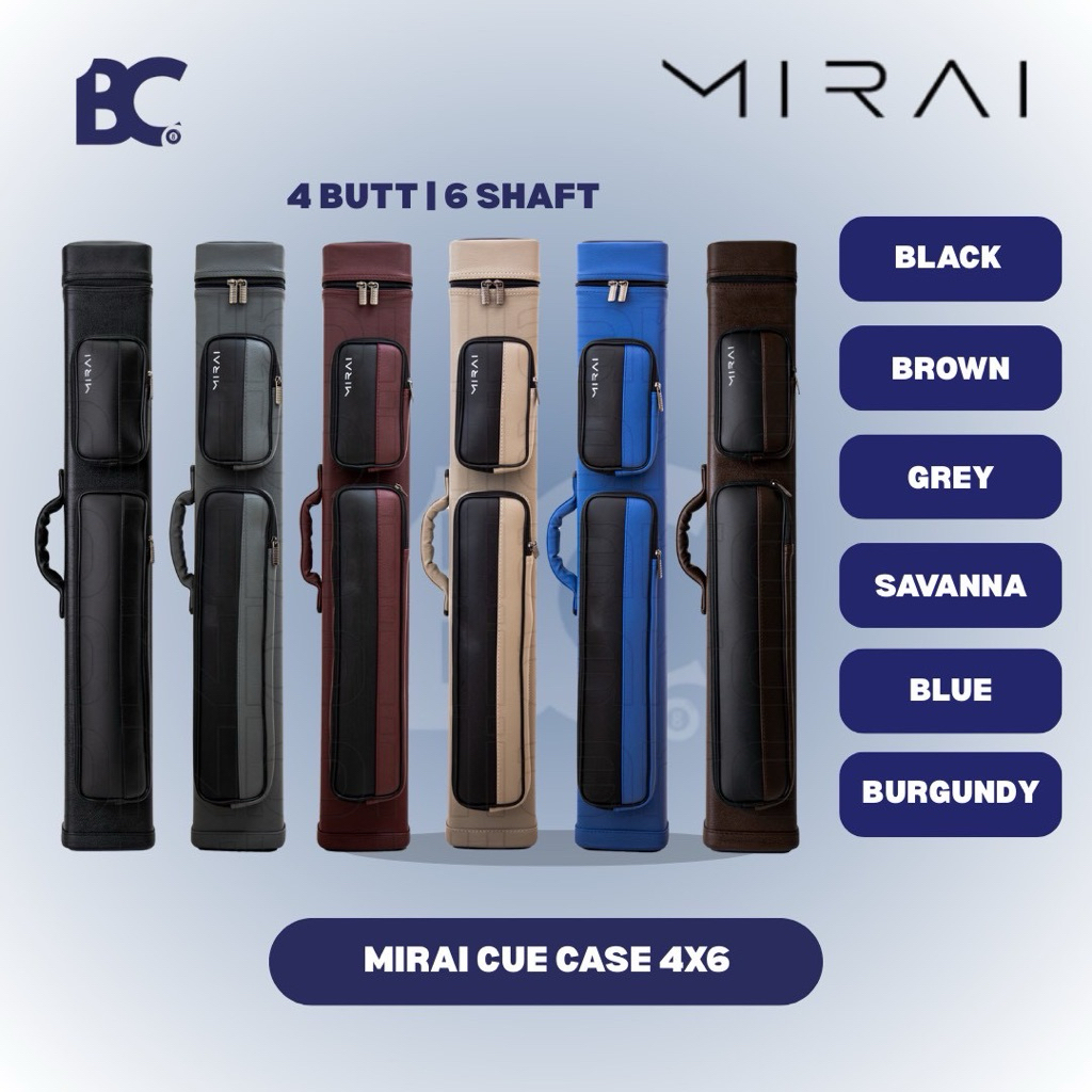 (PASTI ORI) Mirai 4x6 Cue Case - Tas Billiard Mirai 4x6 - Hardcase Mirai 4x6 - Billiard Case 4x6 Mir