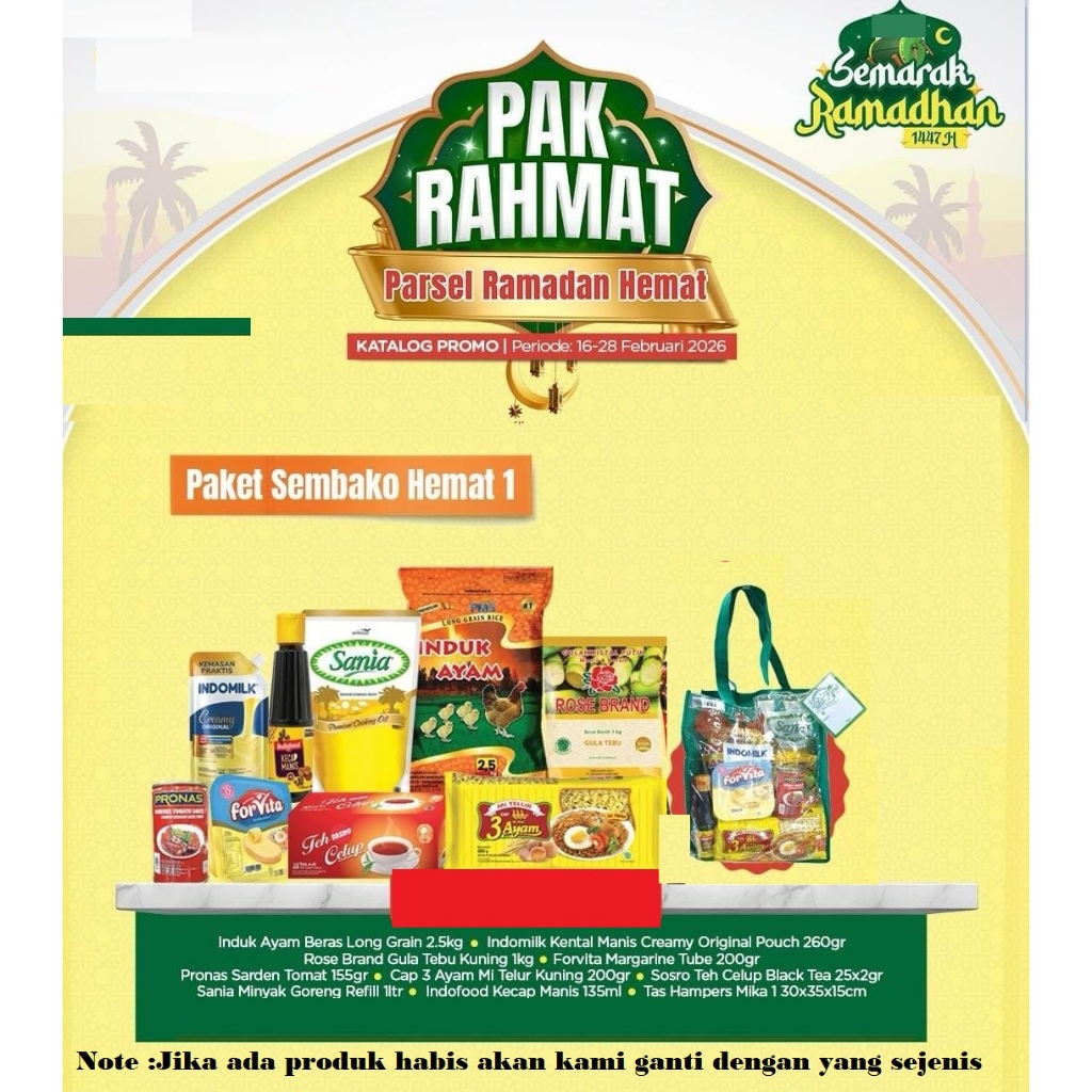 Parsel Lebaran Paket Hampers Bahan Makanan Lebaran Hemat