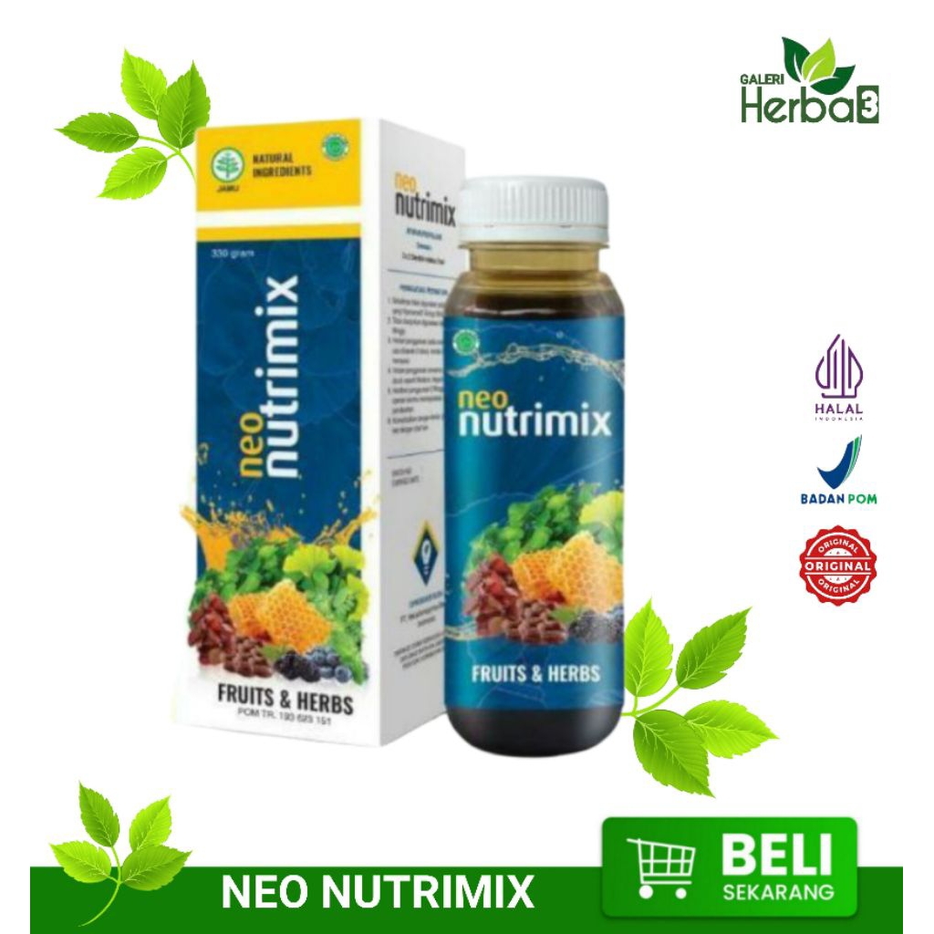 NEO NUTRIMIX Herbal Nutrisi Otak Madu Kecerdasan,Vitamin Suplemen Kecerdasan dan Kesehatan Mata Anak