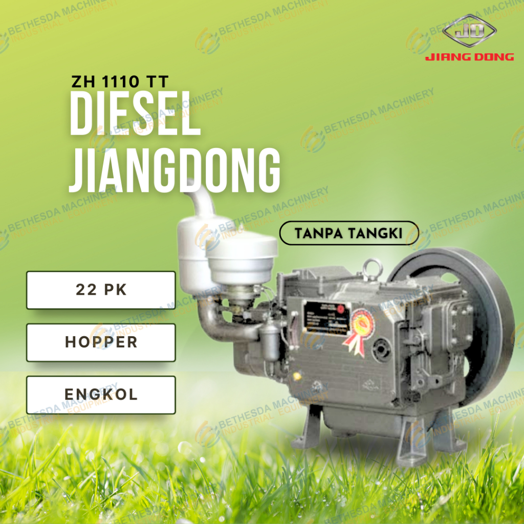 Mesin penggerak Jiangdong 22 HP ZH 1110 diesel 30 Pk tanpa tangki