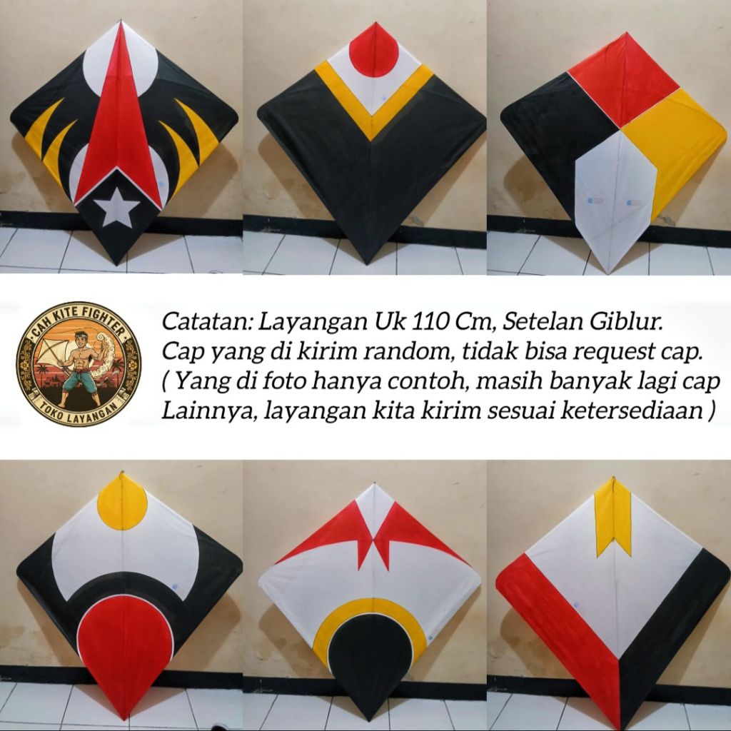 Layangan Besar Ukuran 110 Cm Setelan Giblur 20 Pcs