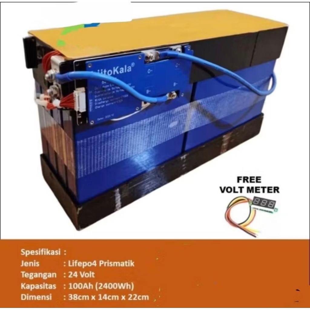 Baterai Lifepo4 24V/12V 100Ah