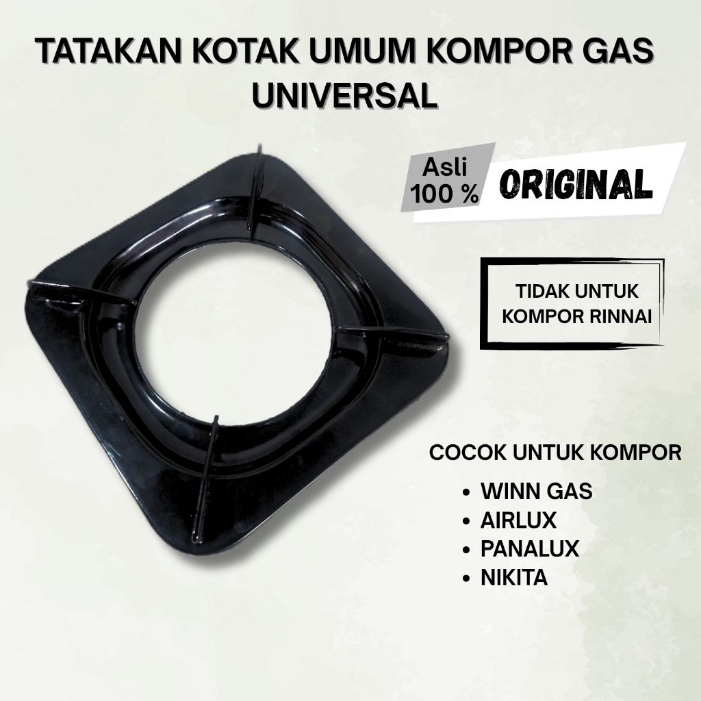 TUNGKU TATAKAN KOMPOR WINN GAS AIRLUX KOTAK 19.5CM ORIGINAL / BERGARANSI ASLI / KOMPOR GAS 2 TUNGKU