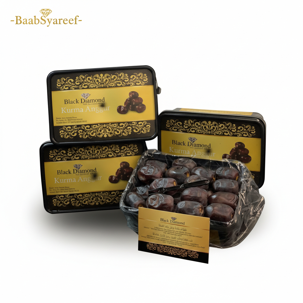 Kurman Anggur Black Diamond mazafati dates 600gr Kurma Bam