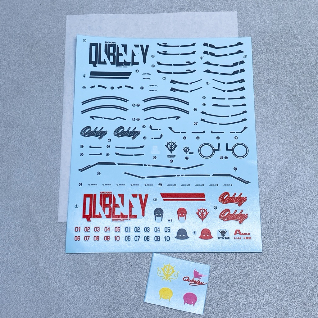 Yiya G 01 1:72 Qubeley Part Water Decal