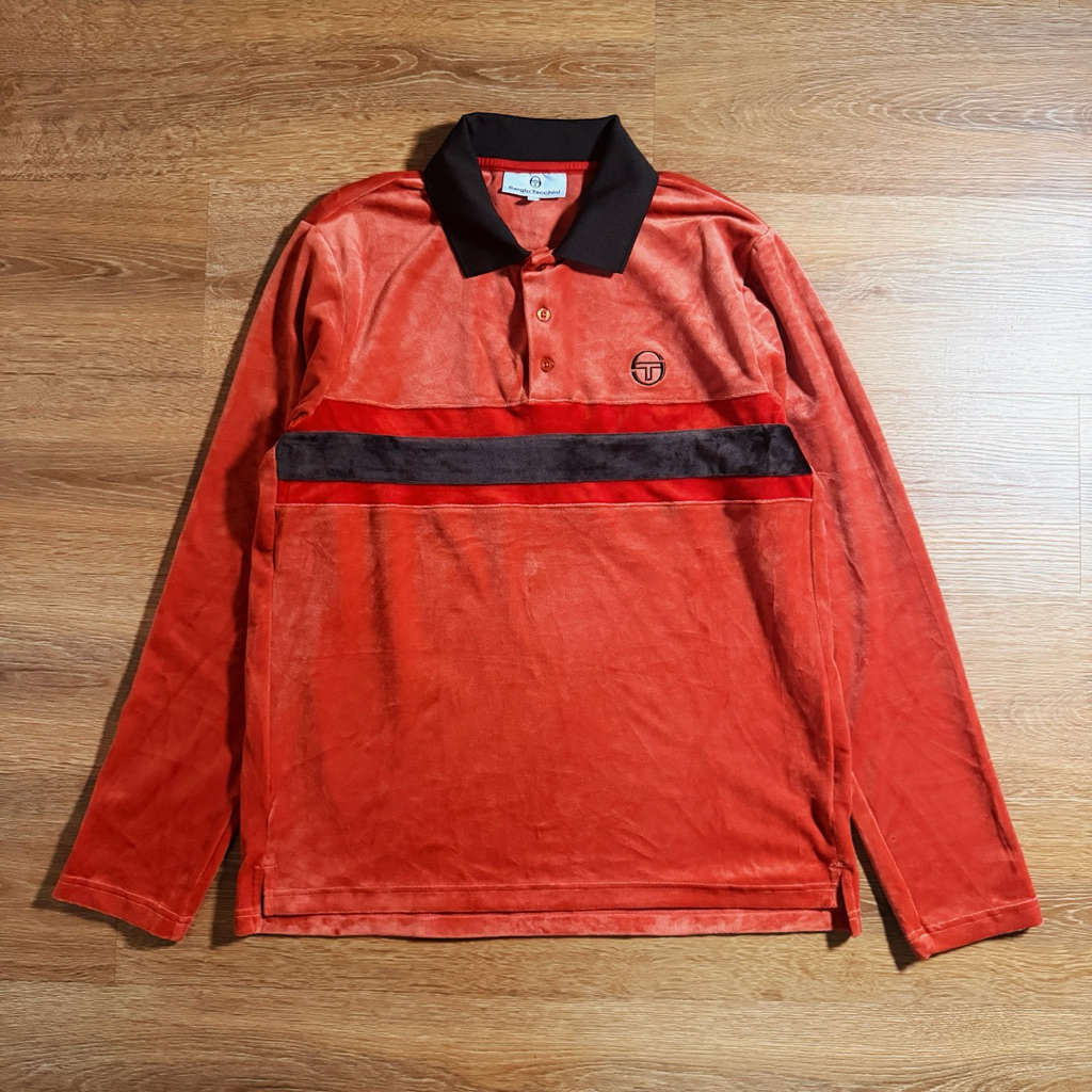 Longsleeve Polo Sergio Tacchini Banda Hot Sauce Brand New Without Hangtags 100% Original  Size : M (