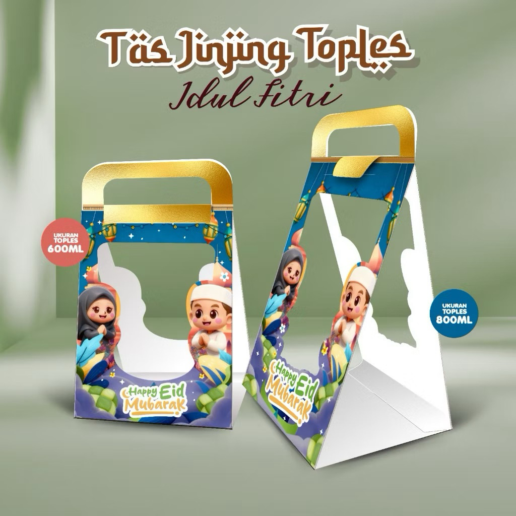 Box Hampers Toples Lebaran 600mil Box Jinjing Toples Tabung