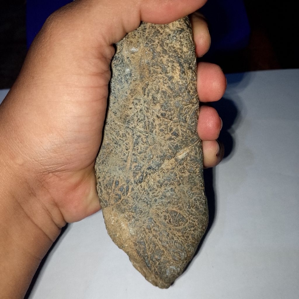 Batu Kapak purba nempel magnet  batu petir