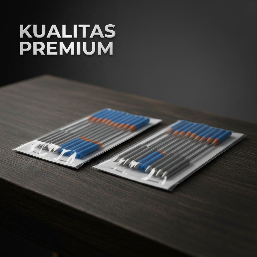 (isi 10 biji ) Mata Paser Ikan Logam 6mm x 14 cm Premium Anti Karat Tajam Awet