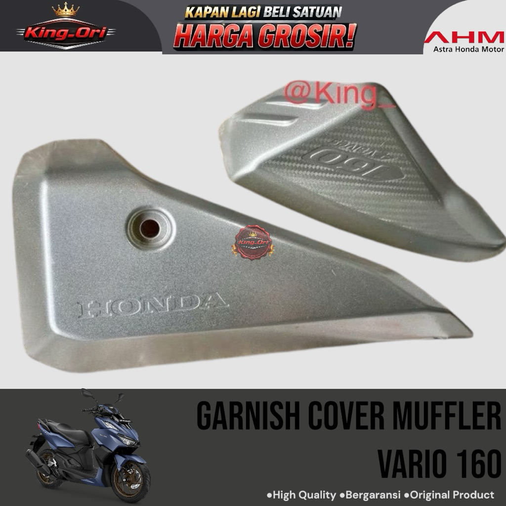Garnish Cover Muffler / Hiasan Tutup Knalpot Garnish Filter Udara Vario 160 Ori