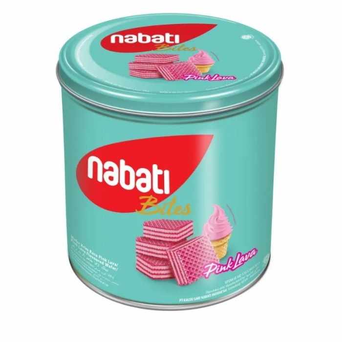 NABATI WAFER Richeese Pink Lava Kaleng