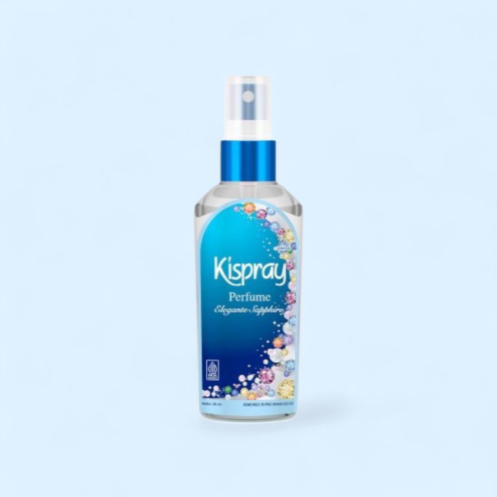Kispray blue Elegante Sapphire go spray 50 ml parfum baju sajadah