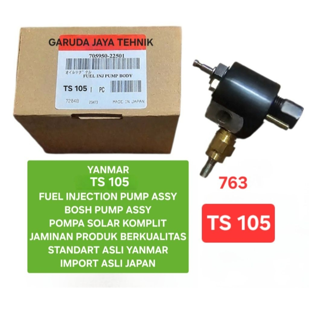 Bosh pump bospom fuel pump fuel injection pump pompa solar komplit rumah plunger yanmar TS105 TS 105