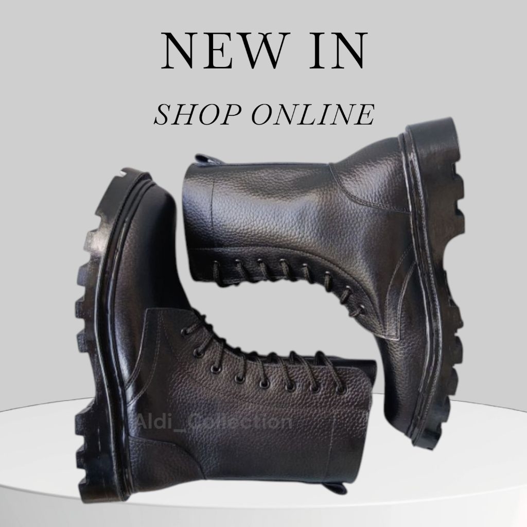 Sepatu PDL Kulit Jeruk Asli Pria TNI POLRI Security Linmas Pantofel Dinas Formal Tahan Air