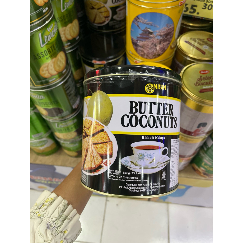 Nissin butter Coconut Kaleng 650gr  | Nissin | Jajan Kaleng | Roti Kelapa | Jajan Lebaran