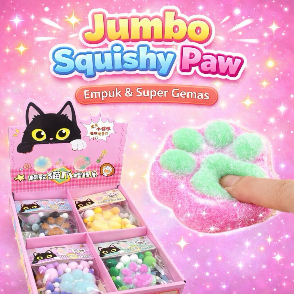 Taba Squishy Cat Paw Grosir | Souvenir Ultah & Hampers Anak