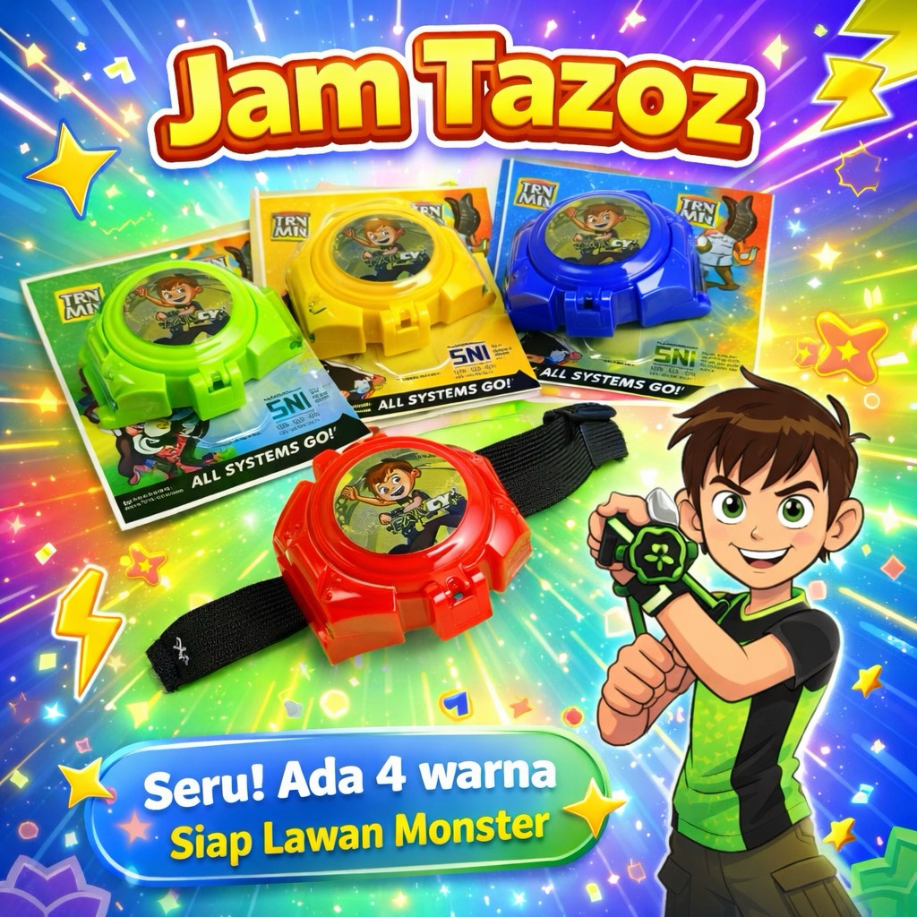 Watch Gun Tazos Grosir | Souvenir Ultah Mainan Anak Laki & Hampers
