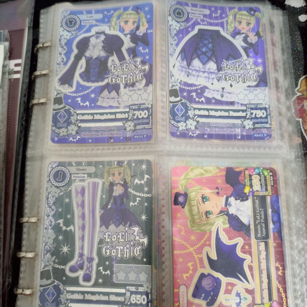Aikatsu Loli Gothic Yurika Todo Goth Magic Coord Premium Full Set Seri 3
