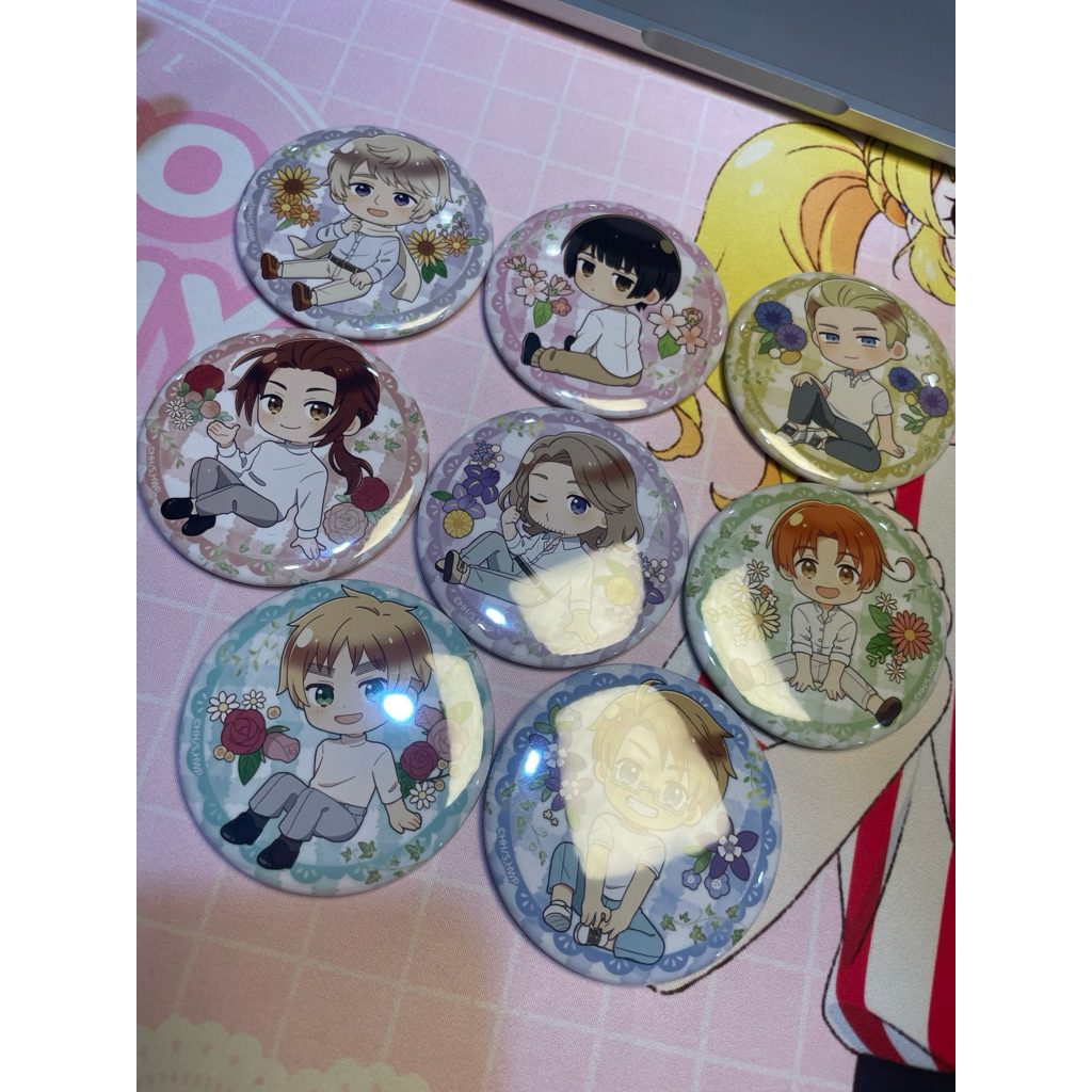 Hetalia World Stars Character Pin Germany Italy uk america france