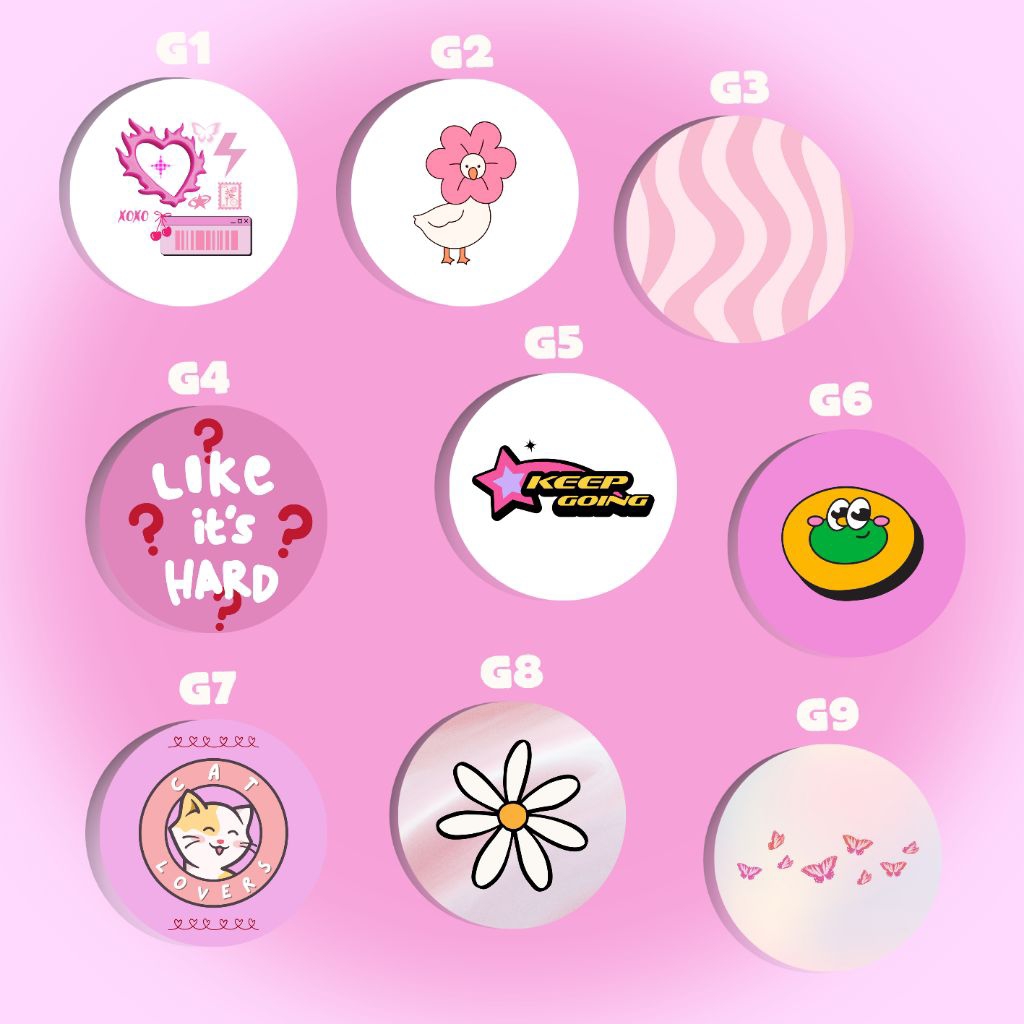 Pin Button Aesthetic | Bag Pin | Pin Peniti | Pin Lucu | Pink Aesthetic Pin - Ukuran 58mm