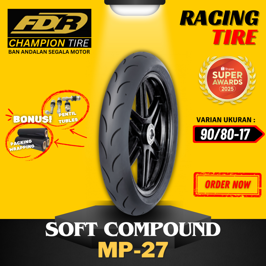 [READY COD] BAN FDR SOFT COMP SPORT MP27 ( 90/80-17 & 90/80-14 ) / BAN RACING FDR MP27 TUBLES / SOFT