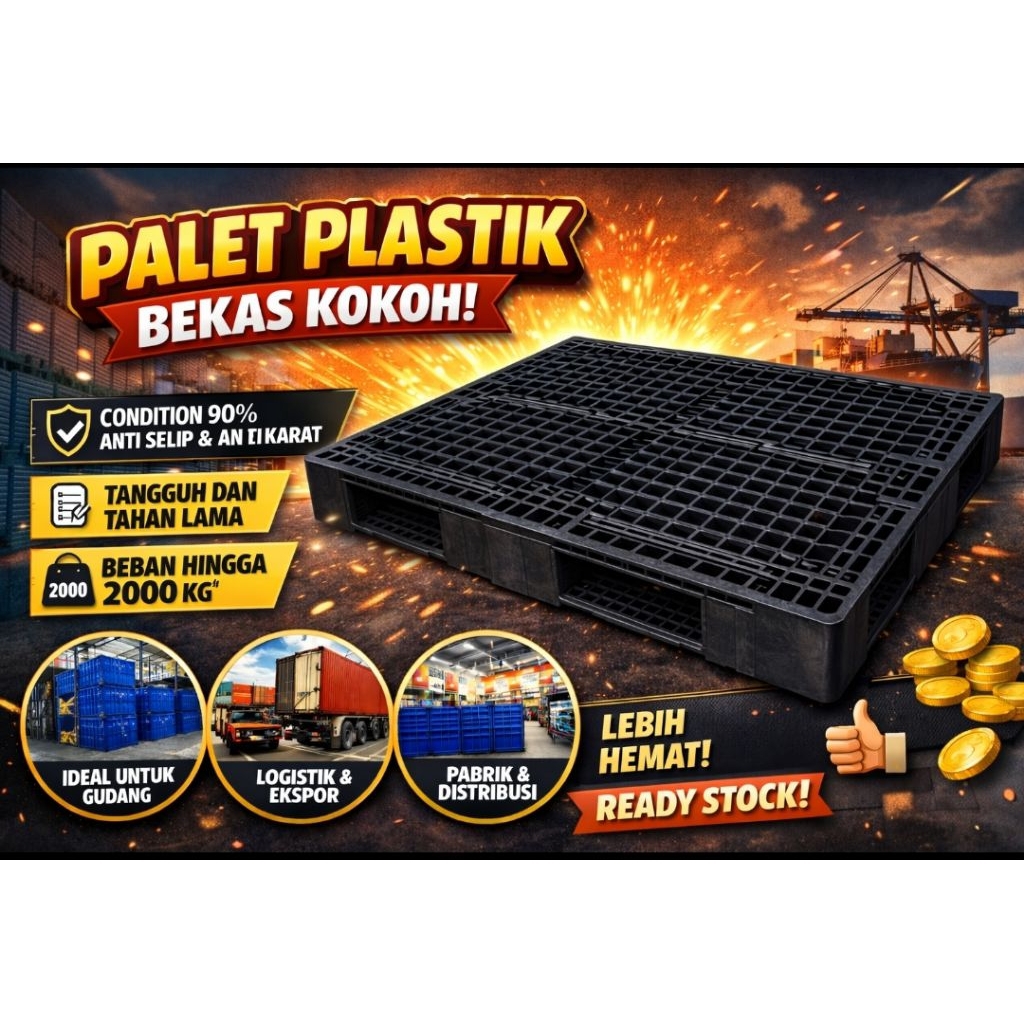 PALET PLASTIK SECOND KONDISI 90%-95%