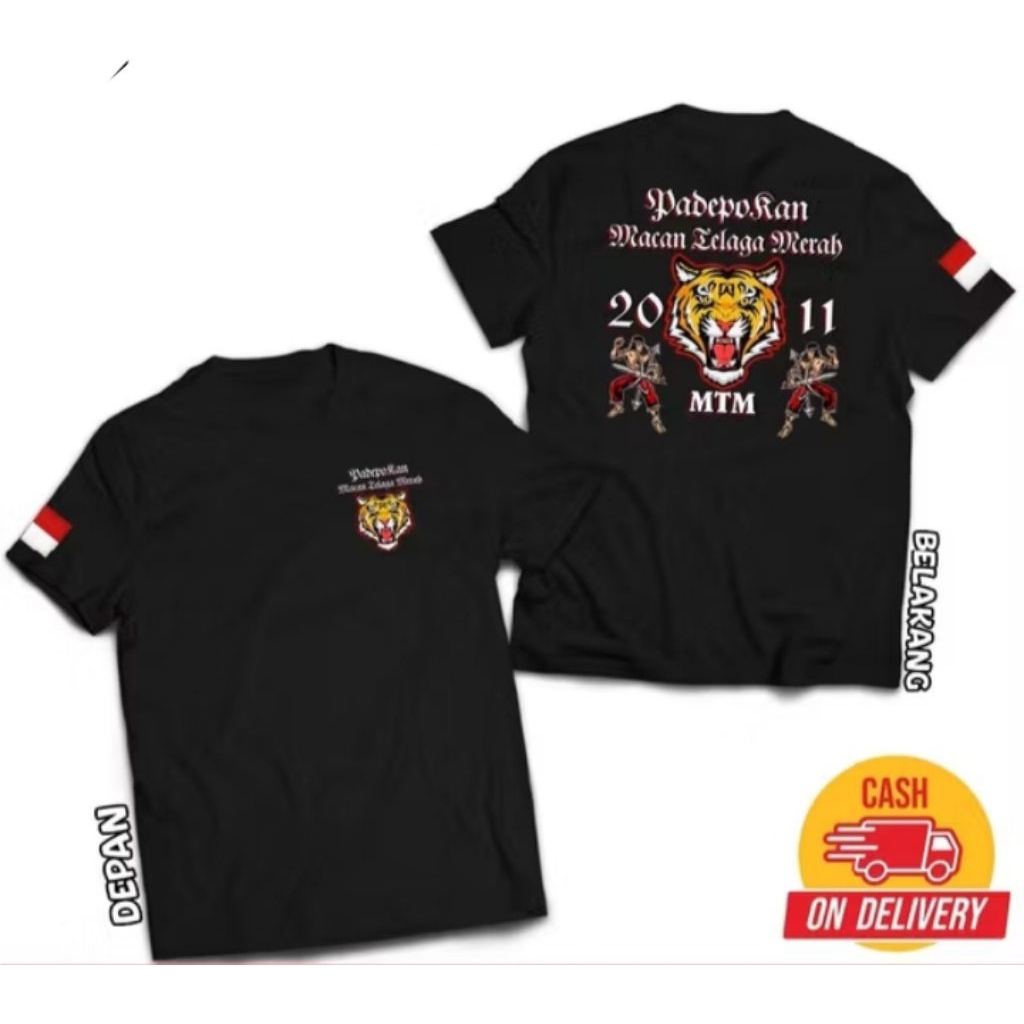 Kaos sablon padepokan macan telaga merah t-shirt distro unisex bahan adem