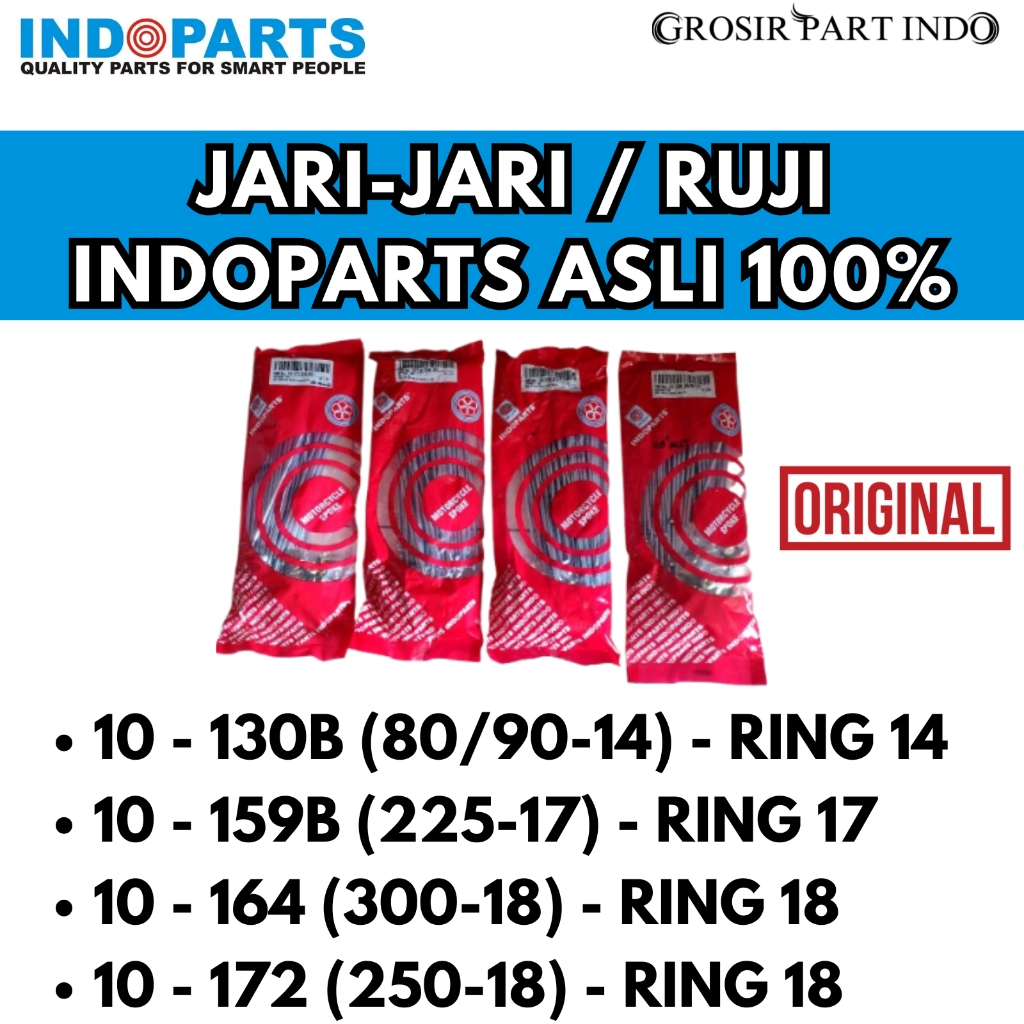 JARI JARI RUJI Velg Motor Indoparts Vario Alfa RX King RXZ Fizr Tornado Original Asli