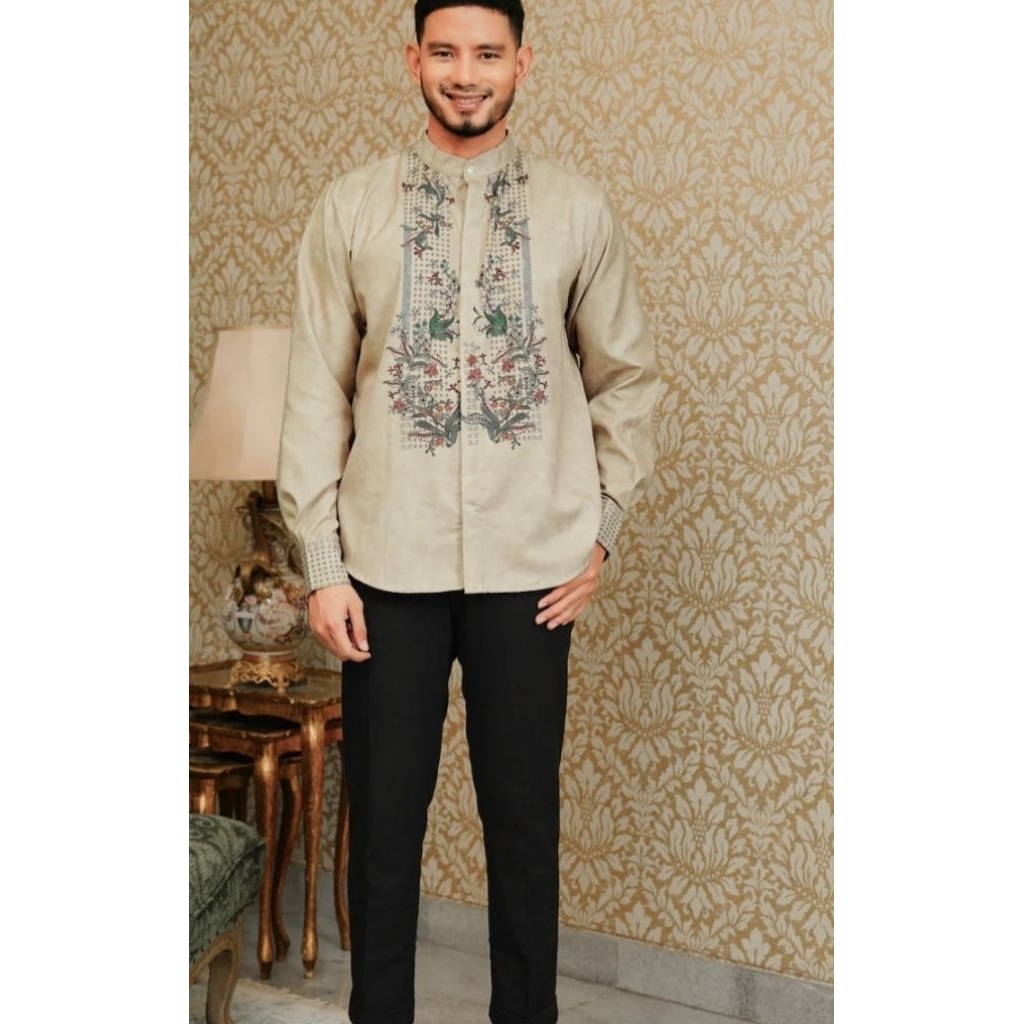Benang Jarum Serenity Soiree Men Shirt Baju Koko Baju Lebaran