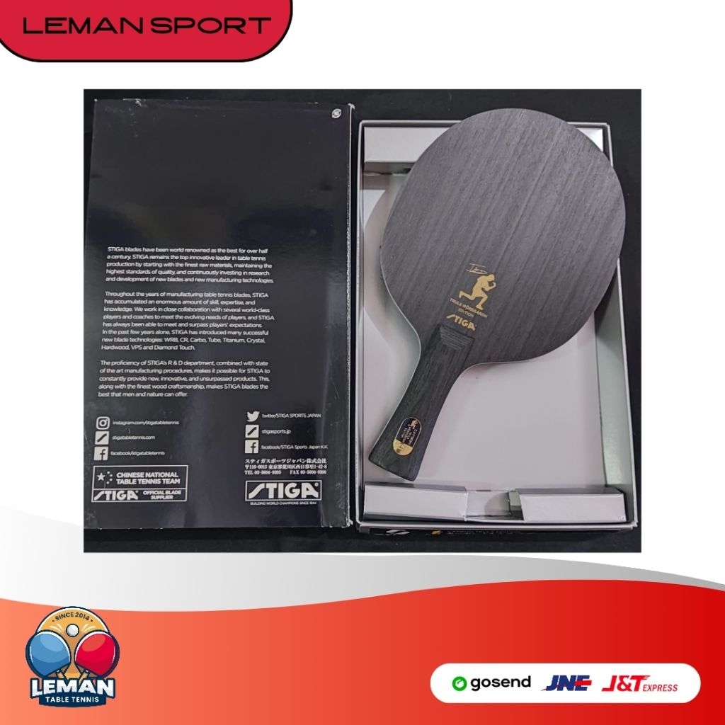 Kayu Bet Stiga Carbon Truls Edition Handle FL / Bet Pingpong Tenis Meja