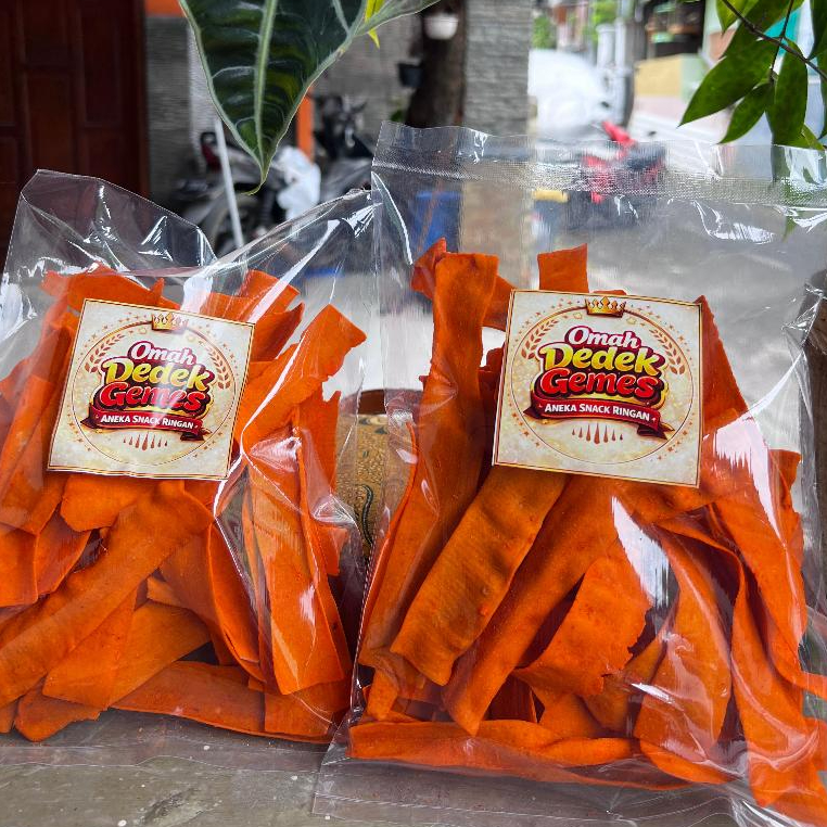 KERUPUK SLONDOK MENTAH PEDAS MANIS 500GR SLONDOK MERAH MENTAH