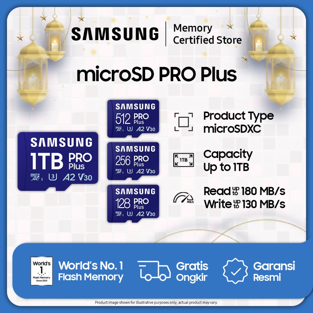 Samsung microSD PRO Plus UHS-I - microSDXC - 128GB / 256GB / 512GB / 1TB