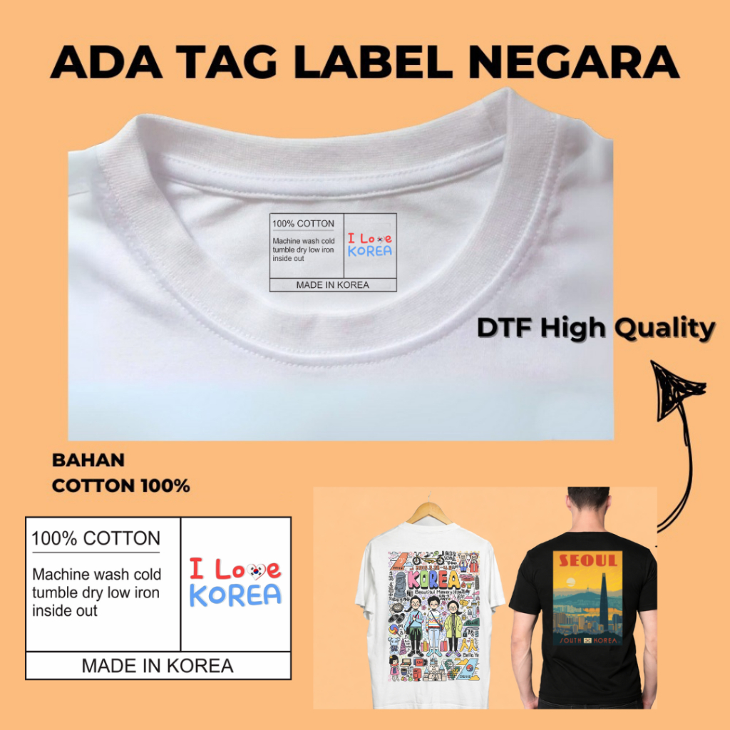 MG Kaos Atasan Pria Korea -  Tshirt Putih Soul - Kaos Oversize Pria - Kaos Putih Seoul Korea Estetik
