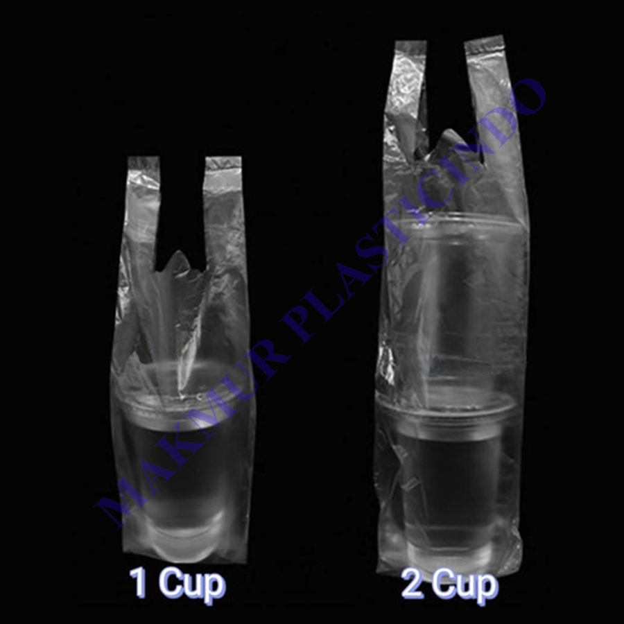 1 Kg Plastik Cup HD 1 Cup 2 Cup Asoy Tenteng Cup Kantong Gelas Bening / Warna Untuk Pop Ice / Minuma