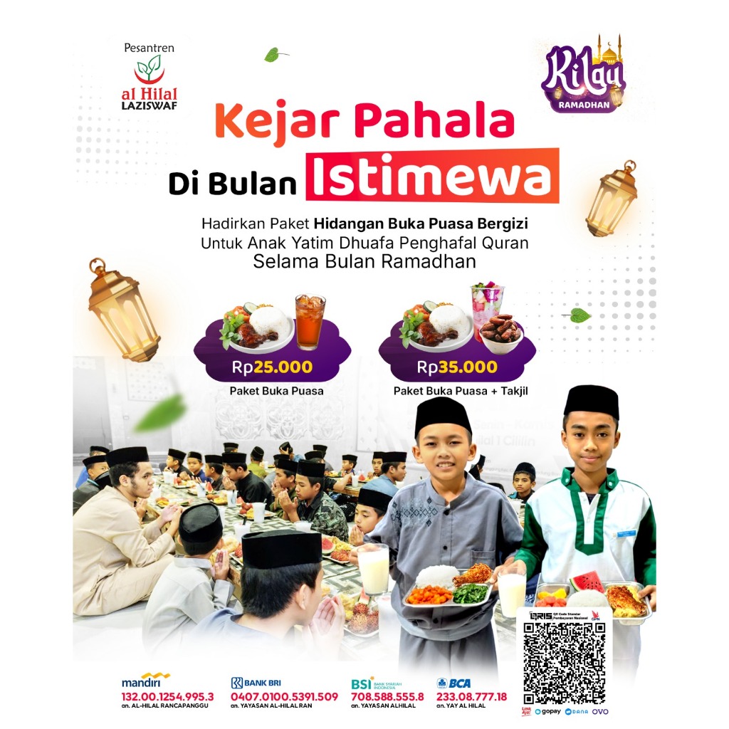 Berbagi Ifthar dan Sahur Untuk Santri Yatim Dhuafa Penghafal Qur'an