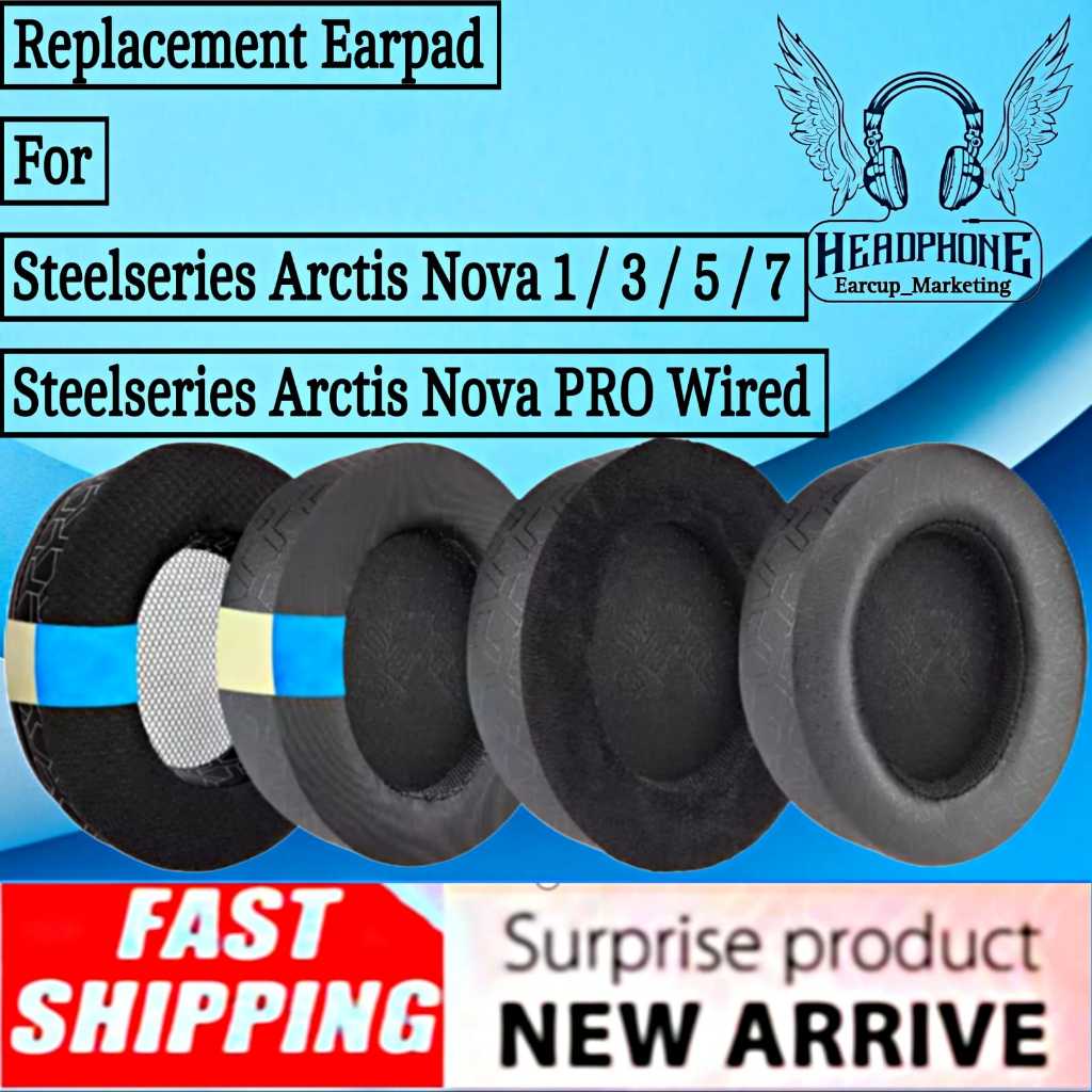Bantalan Busa Earcup Earpad Headphones Foam Steelseries Arctis Nova 1 - Steelseries Arctis Nova 3 - 