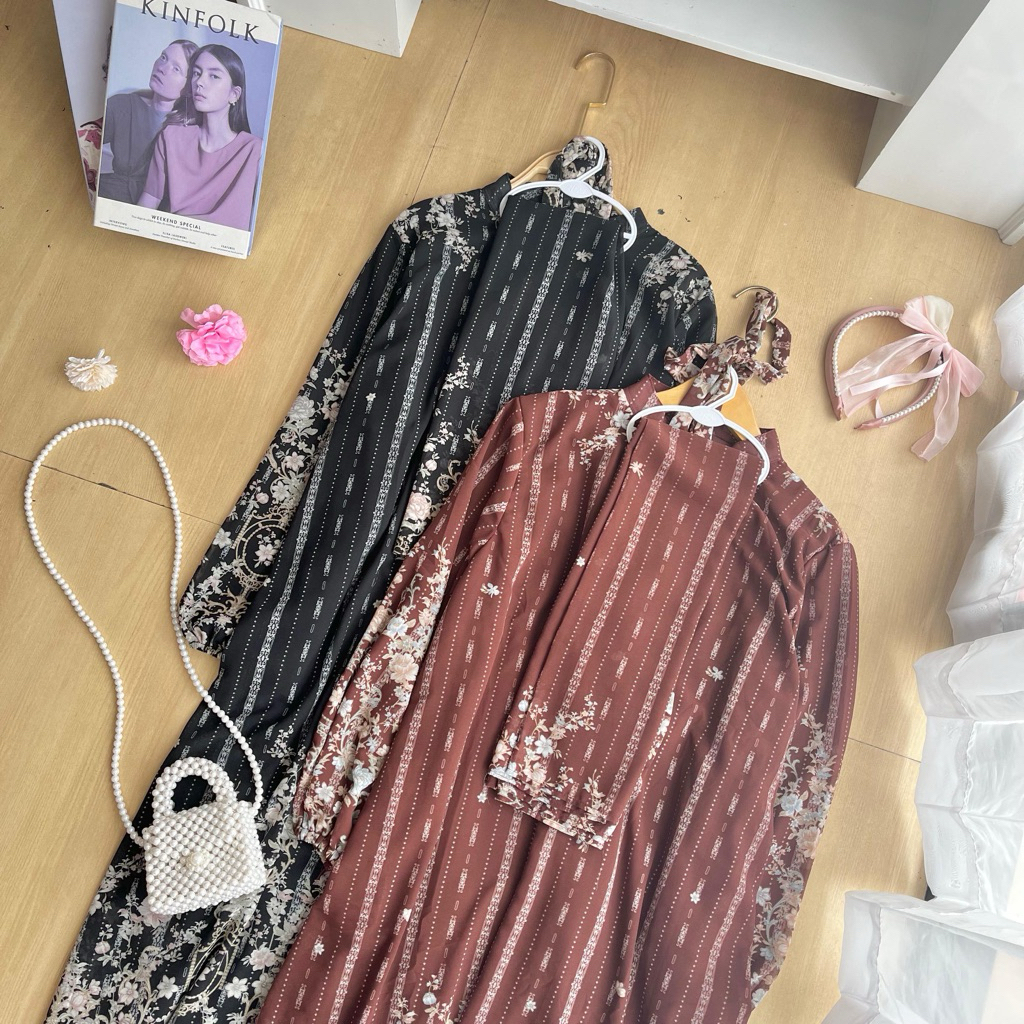 GAMIS BUNGA WANITA KEKINIAN//OUTFIT WANITA REMAJA KEKINIAN//OUTFIT LEBARAN 605