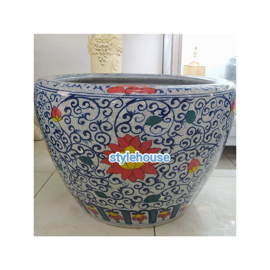 Pot Keramik Jumbo/Gentong(Free Packing Kayu)