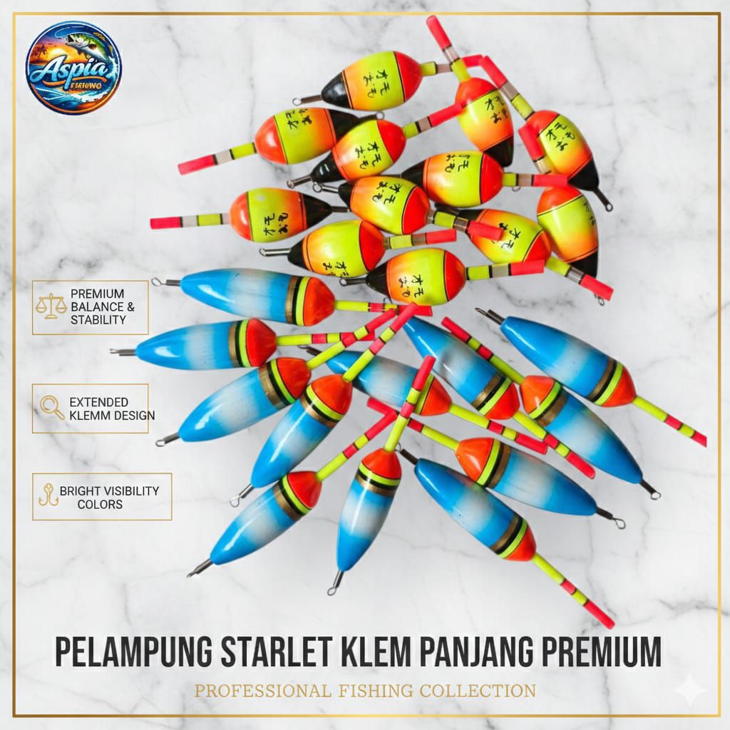 pelampung pancing kumbul starlet klem panjang