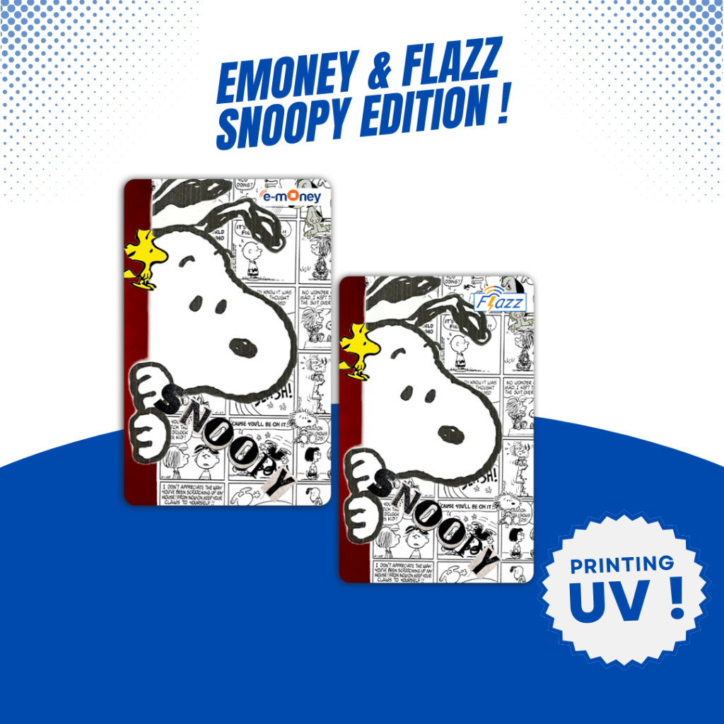 Custom Kartu Flazz Emoney Edisi Snoopy - Etoll Mandiri BCA Gen 2 Support NFC