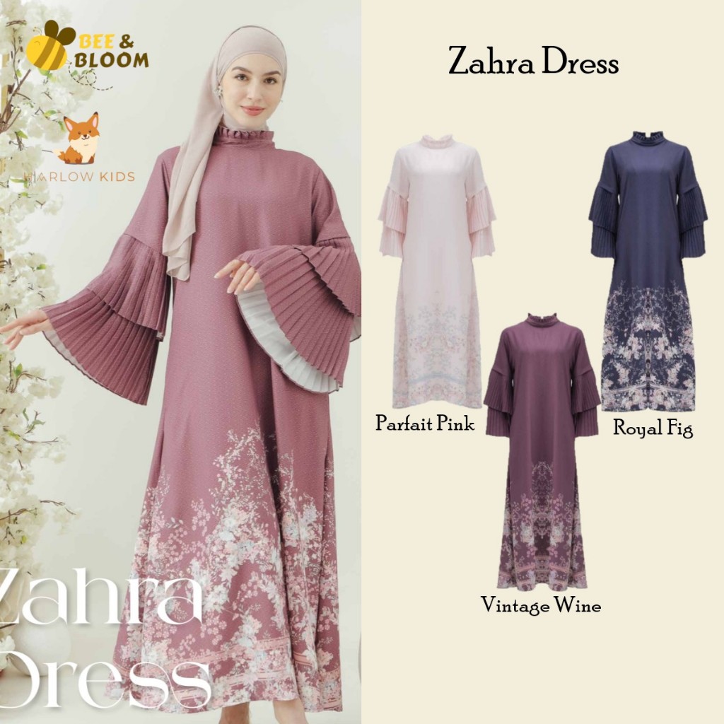 HarlowDay Zahra Dress | Gamis Wanita | Gamis Harlowkids | Pakaian Muslim wanita