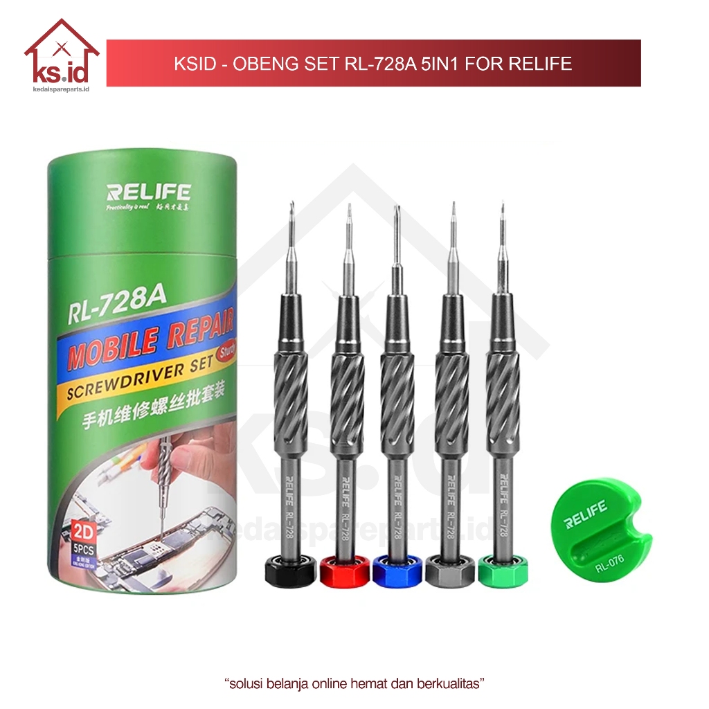 KSID - Obeng Set RL-728A 5IN1 for Relife /  Screwdriver Set RL-728A for Relife