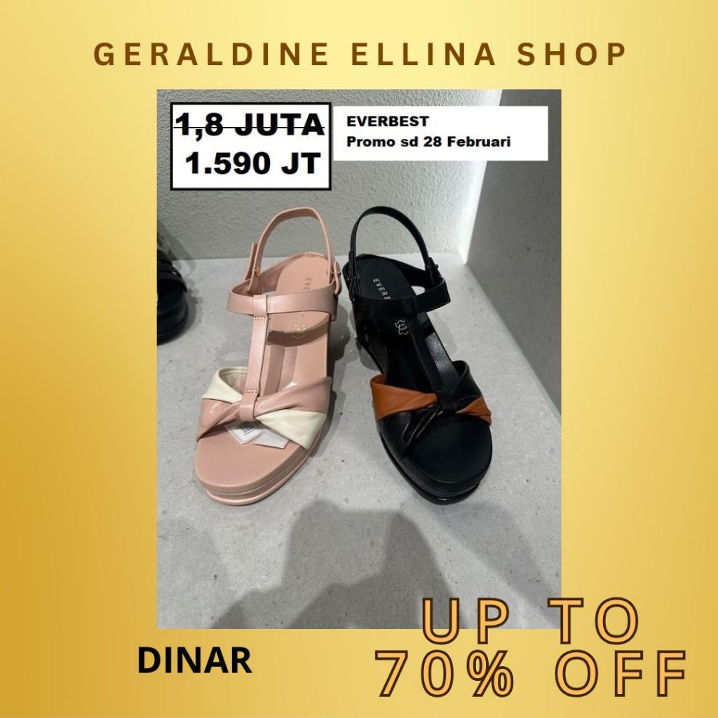 Sandal wedges EVERBEST sale ORIGINAL 100% Seri DINAR