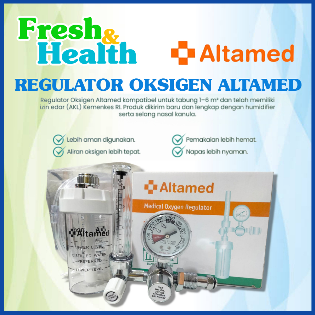Medical Oxygen Regulator Oksigen Altamed Regulator Kesehatan Medis