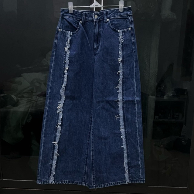 GU Jeans Wide Kulot Rawis Gombrong